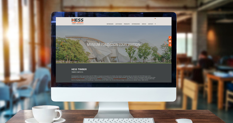 Website für HESS Timber | Web & SEO Referenzen 